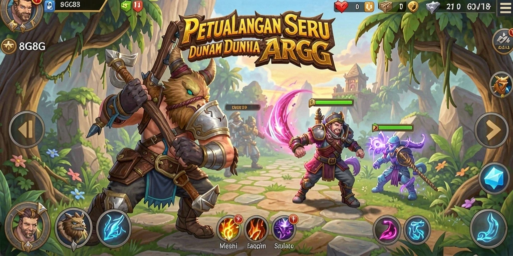 Gameplay mendebarkan di dunia ARPG 8G8G yang penuh aksi.