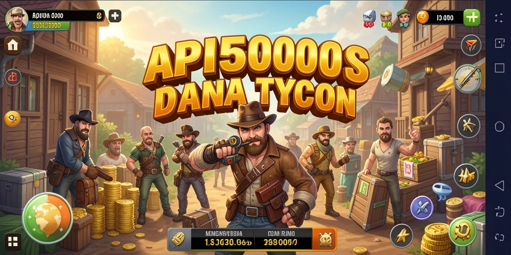 Tampilan gameplay menarik dari API5000 yang menonjolkan strategi bisnis.