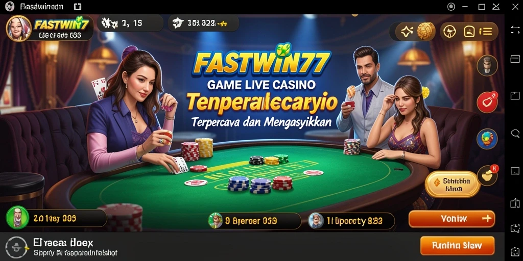 Tampilan menarik dari gameplay Live Casino FASTWIN77.