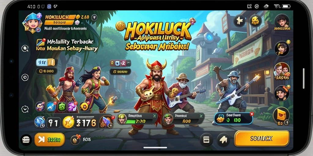 Tampilan antarmuka HOKILUCK yang sederhana dan fungsional.