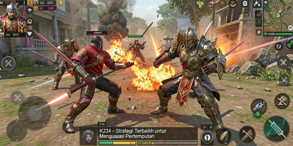 Screenshot gameplay K234 yang menampilkan strategi seru dalam pertempuran.