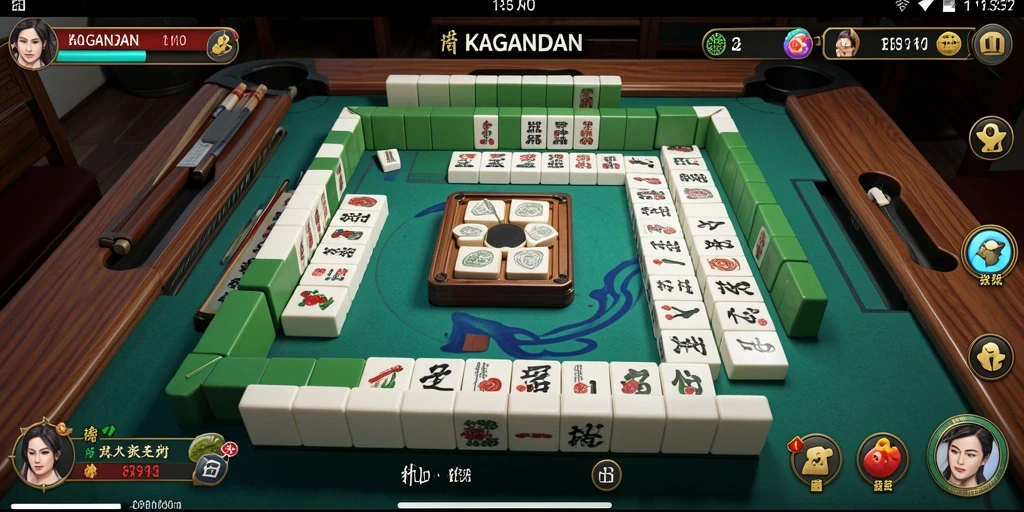 Screenshot gameplay KAGANDAN yang menunjukkan aksi seru permainan Mahjong.