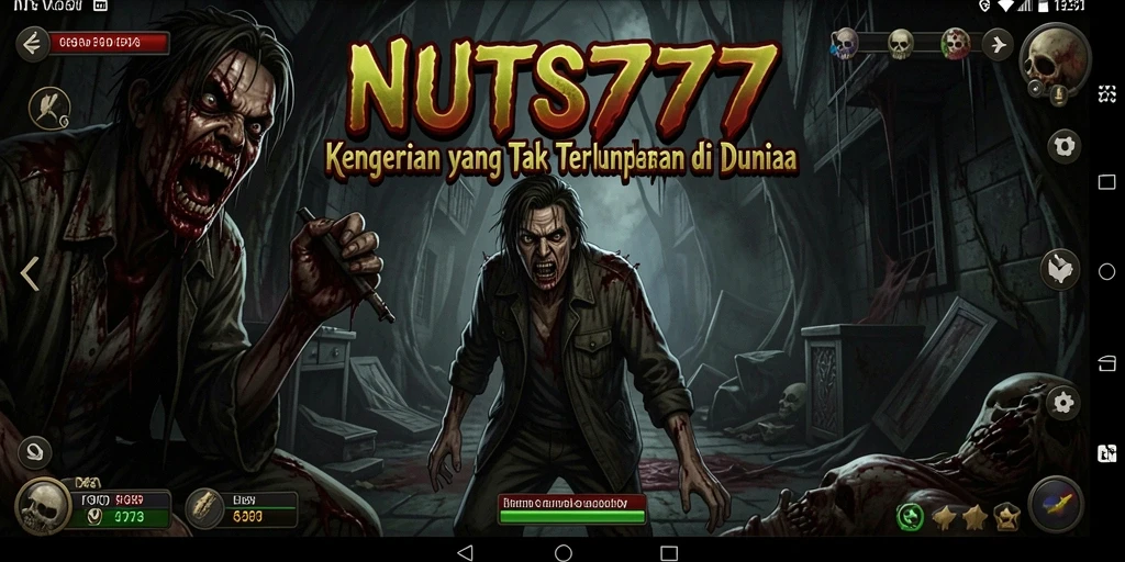 Gameplay menyeramkan NUTS777 dengan suasana mencekam yang nyata.