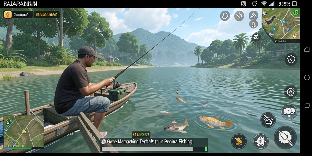 Tampilan gameplay RAJAPANEN dengan pengalaman Fishing yang mendebarkan.