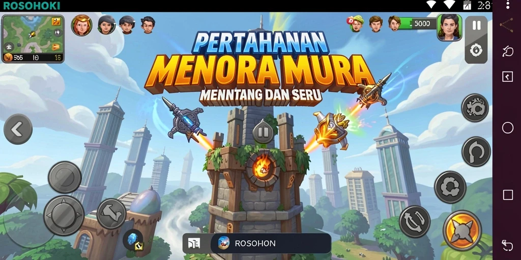Screenshot gameplay menantang dari ROSOHOKI di Tower Defense.