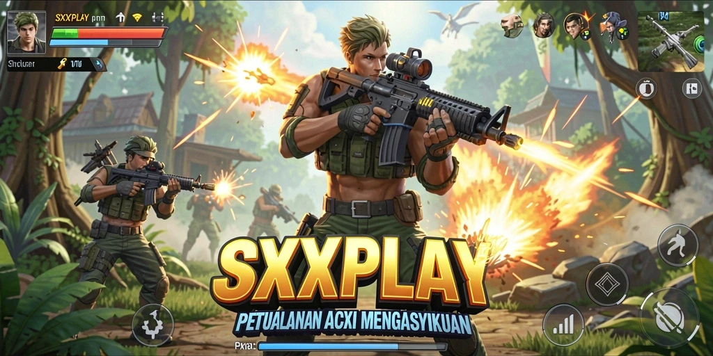 Tampilan gameplay seru dengan aksi pertarungan mendebarkan di SXXPLAY.